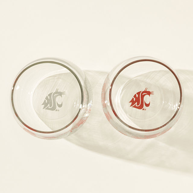 College Cityscape Wine Glasses - Set of 2