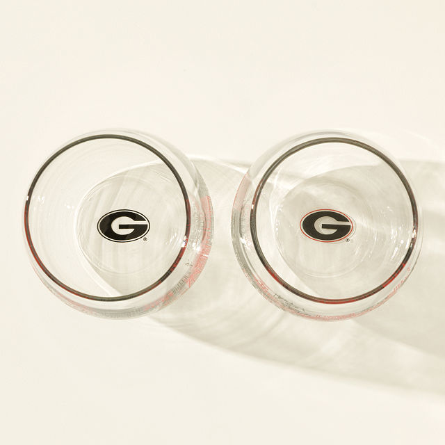 College Cityscape Wine Glasses - Set of 2