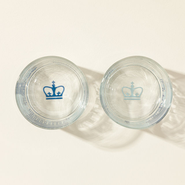 College Cityscape Rocks Glasses - Set of 2