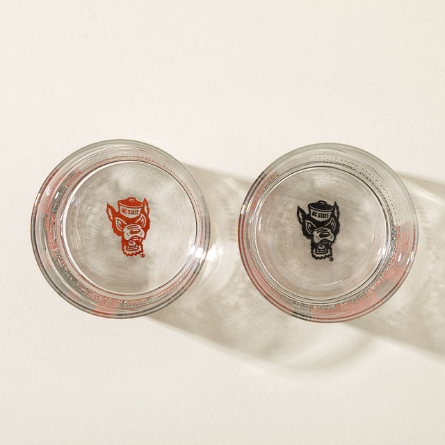 College Cityscape Rocks Glasses - Set of 2