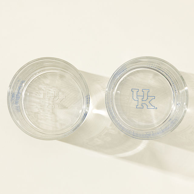 College Cityscape Rocks Glasses - Set of 2