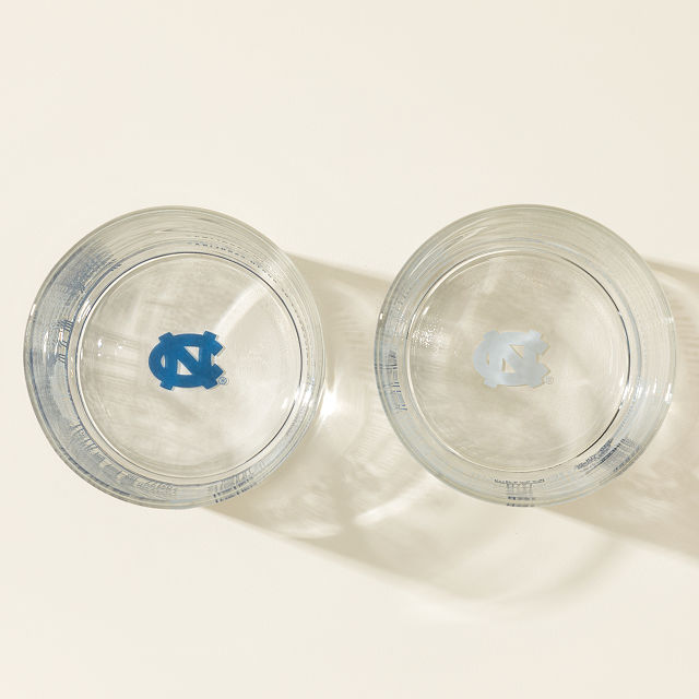 College Cityscape Rocks Glasses - Set of 2