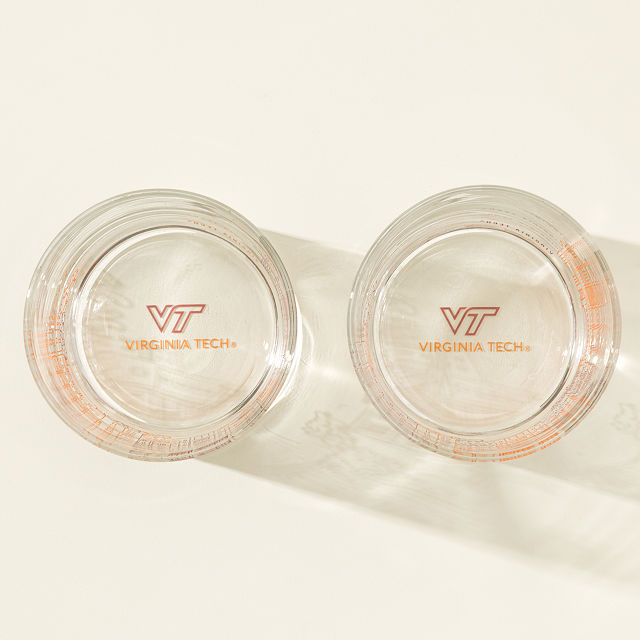 College Cityscape Rocks Glasses - Set of 2