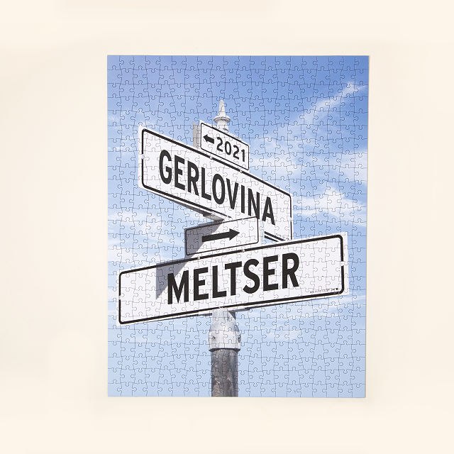 Intersection of Love Personalized Jigsaw Puzzle