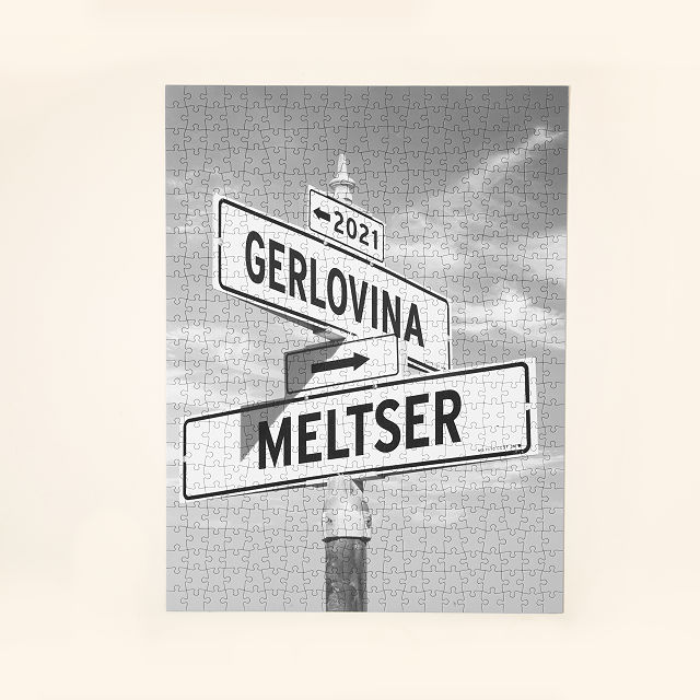 Intersection of Love Personalized Jigsaw Puzzle