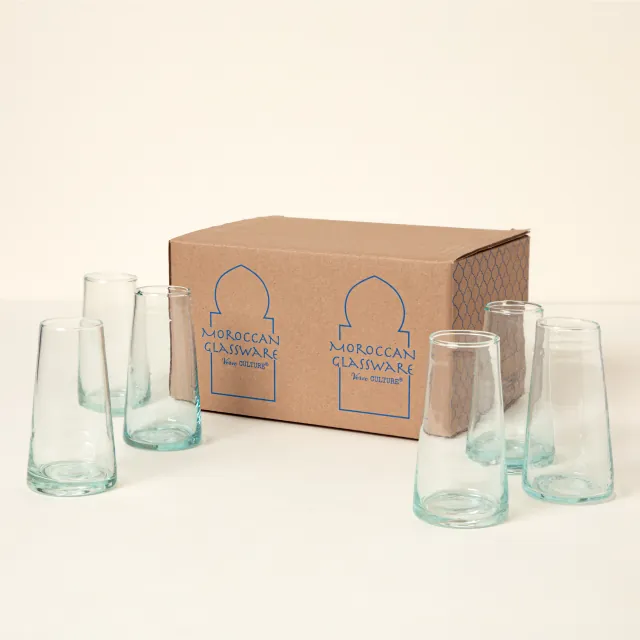 Recycled Stemless Flutes - Set of 6