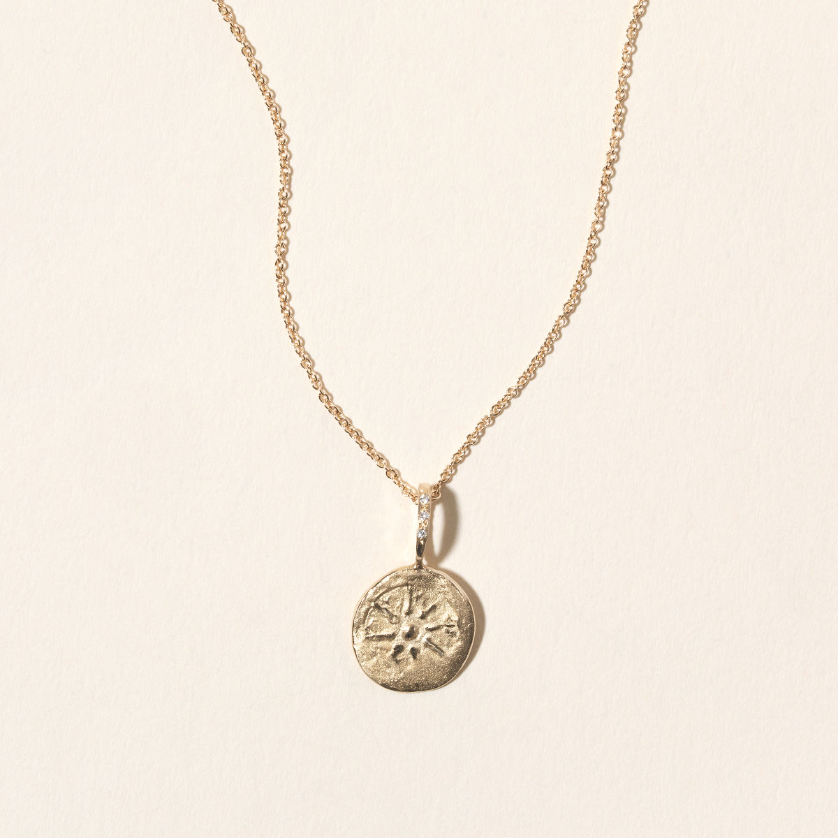14k Gold & Diamond Gratitude Star Necklace