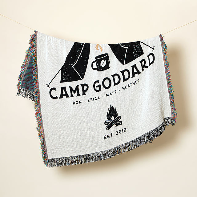 Personalized Camp Family Blanket Keepsake Goods