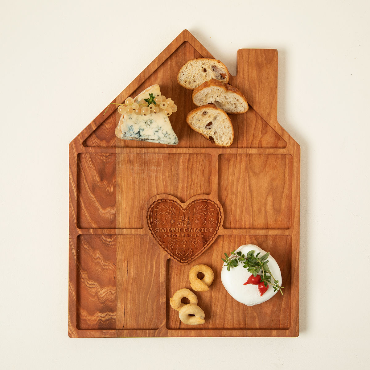 Custom Heart of Our Home Serve Board Cheese Platter Goods