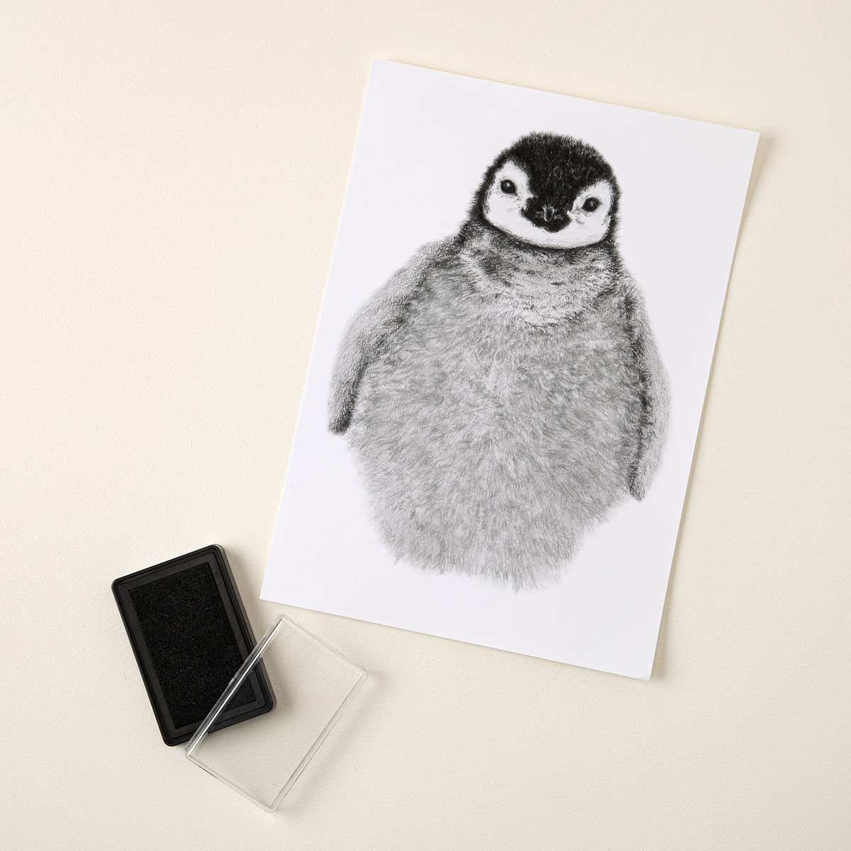 Furry Feet Baby Footprint Kit - Penguin