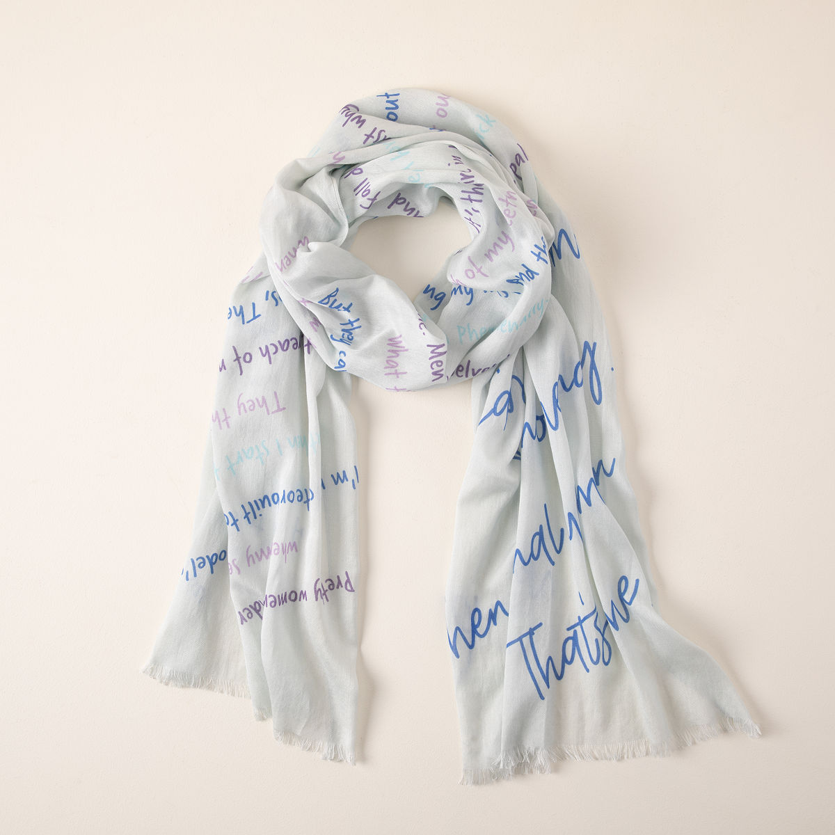 Maya Angelou Phenomenal Woman Scarf - Powder Blue and Lavender