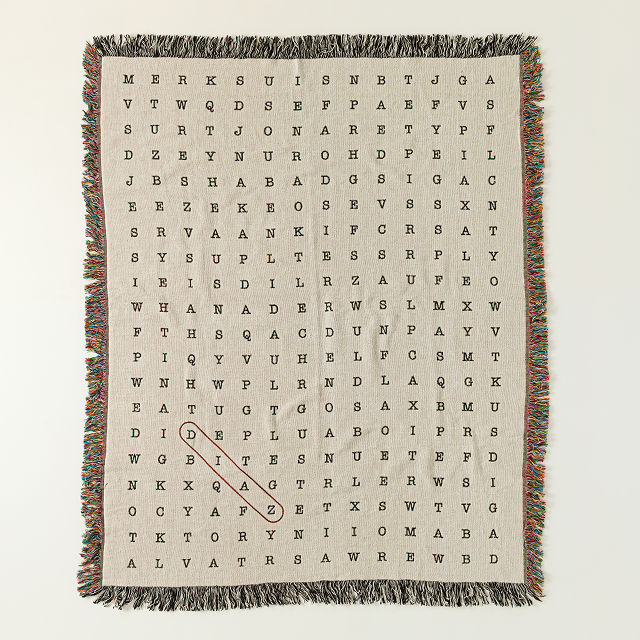 Personalized Word Search Throw Blanket