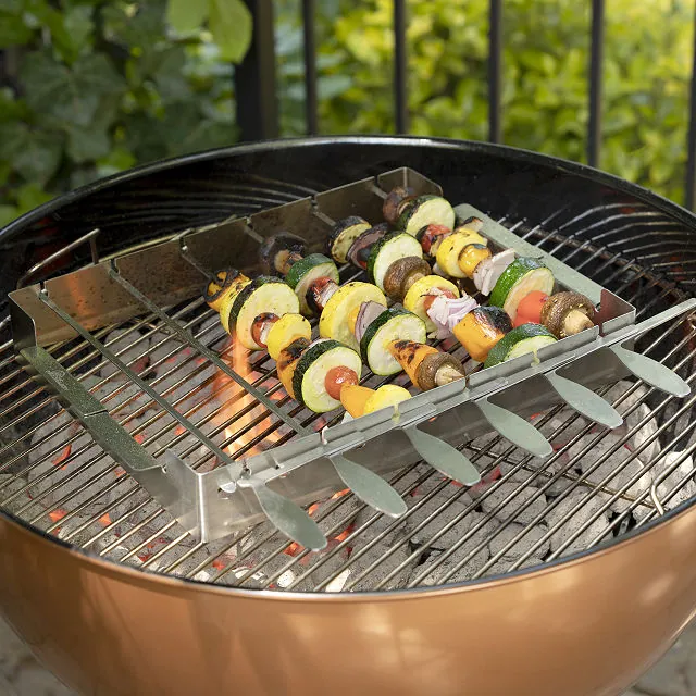 Easy-to-Flip BBQ Skewer Rack