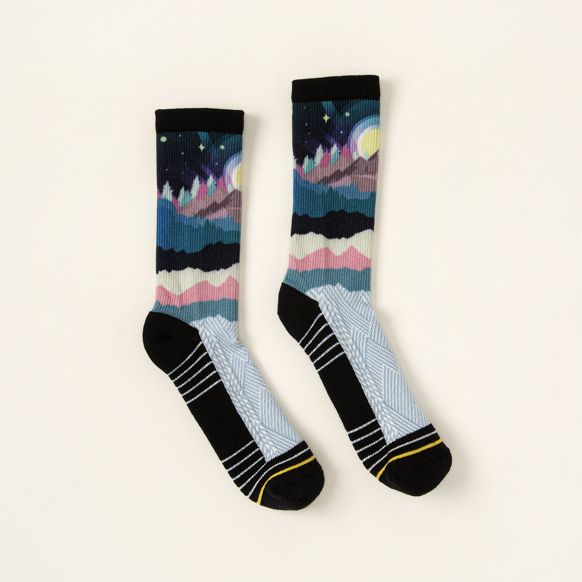 Recycled Coffee Yarn Socks - Moonrise - Light Blue