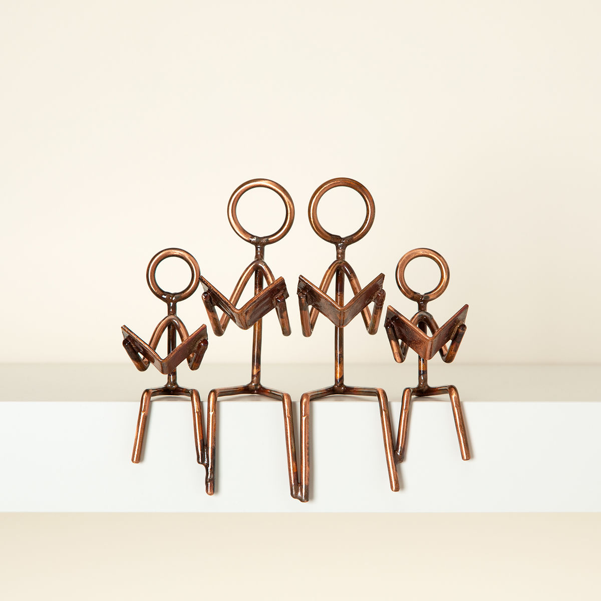 Reading Family Shelf Sculpture - Family of 4
