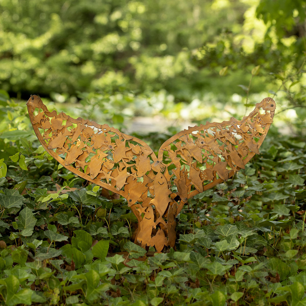 キティ カントレル ピューター製 ルーサイト 泳ぐアシカ 置物 オブジェ アート Uncommon Goods | Whale Tail Garden Sculpture | Whale Art