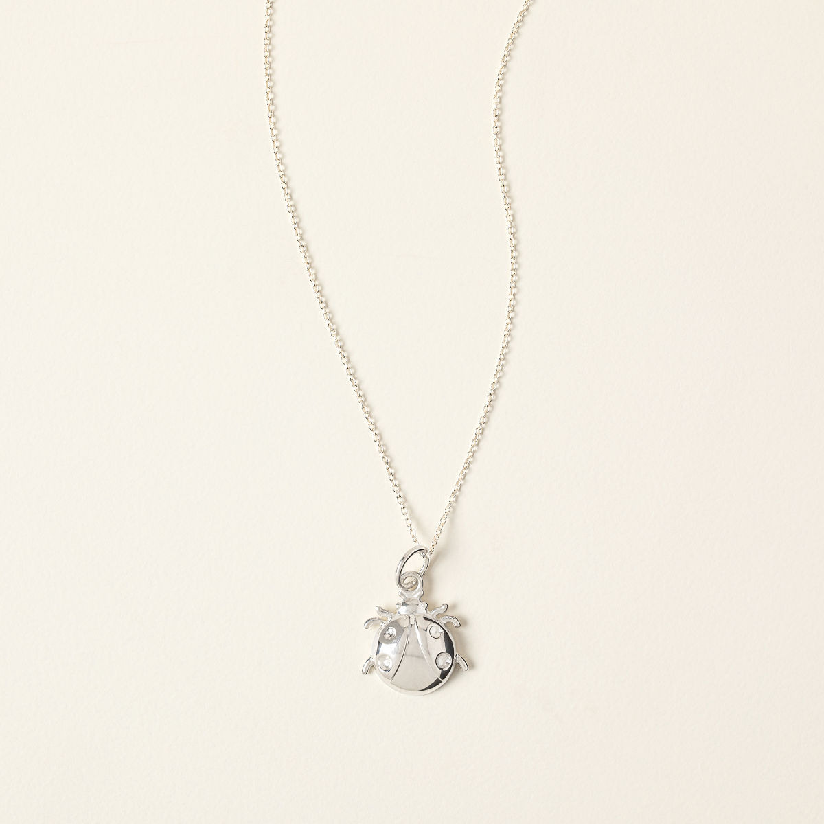Ladybug for Prosperity Necklace - Silver