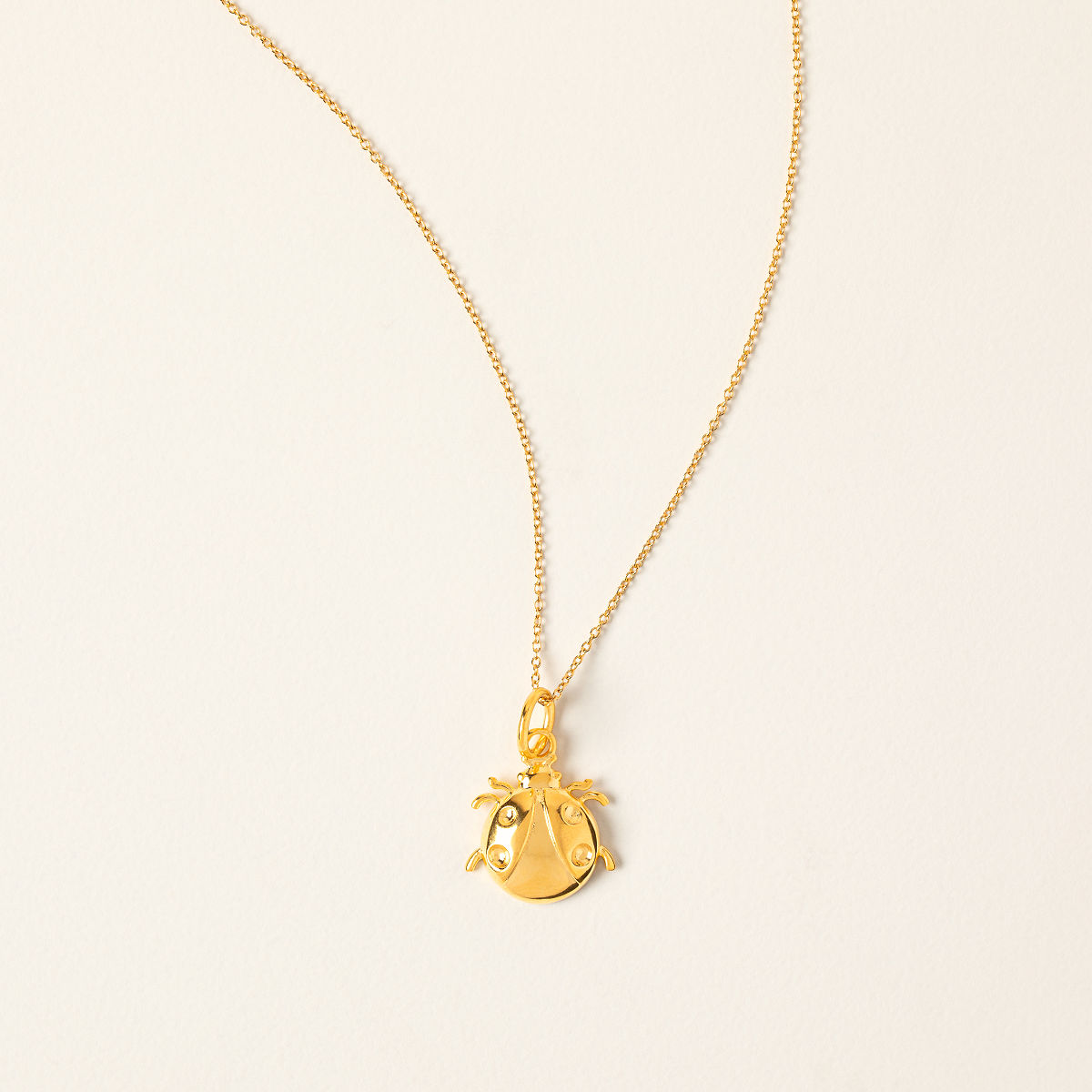 Ladybug for Prosperity Necklace - Gold-Plated