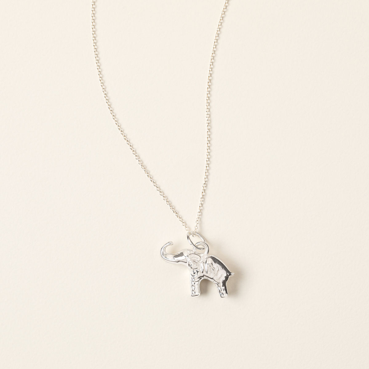 Elephant for Luck Necklace - Silver