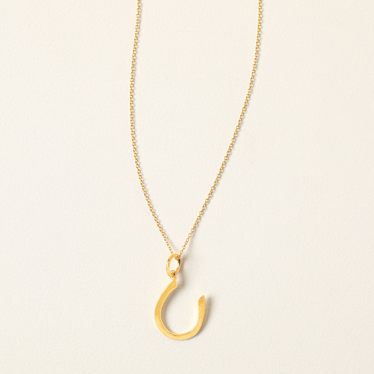 Horseshoe for Protection Necklace - Gold
