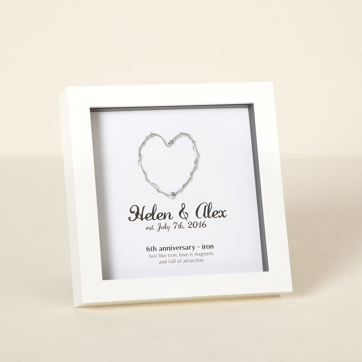 Personalized Anniversary Material Art - Year 6 - Iron