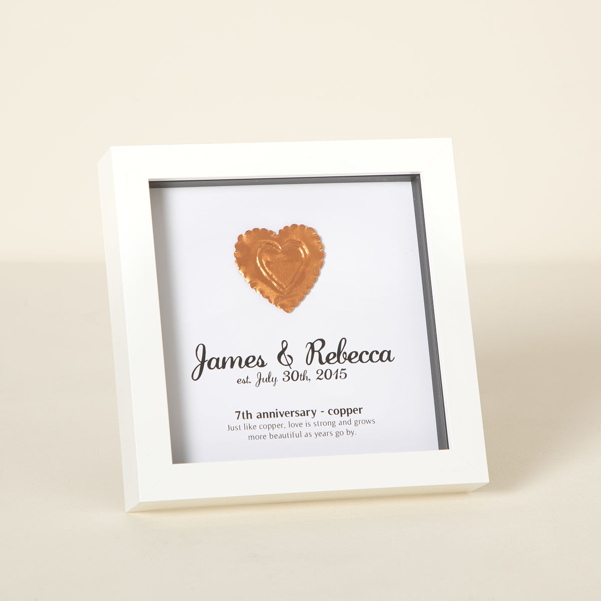 Personalized Anniversary Material Art - Year 7 - Copper