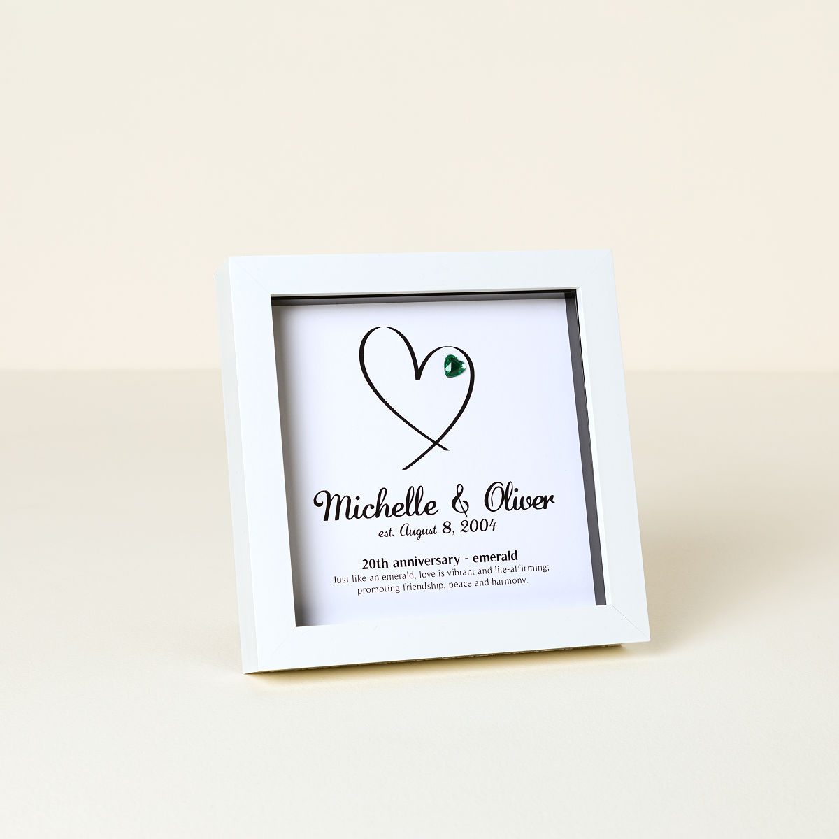Personalized Anniversary Material Art - Year 20 - Emerald