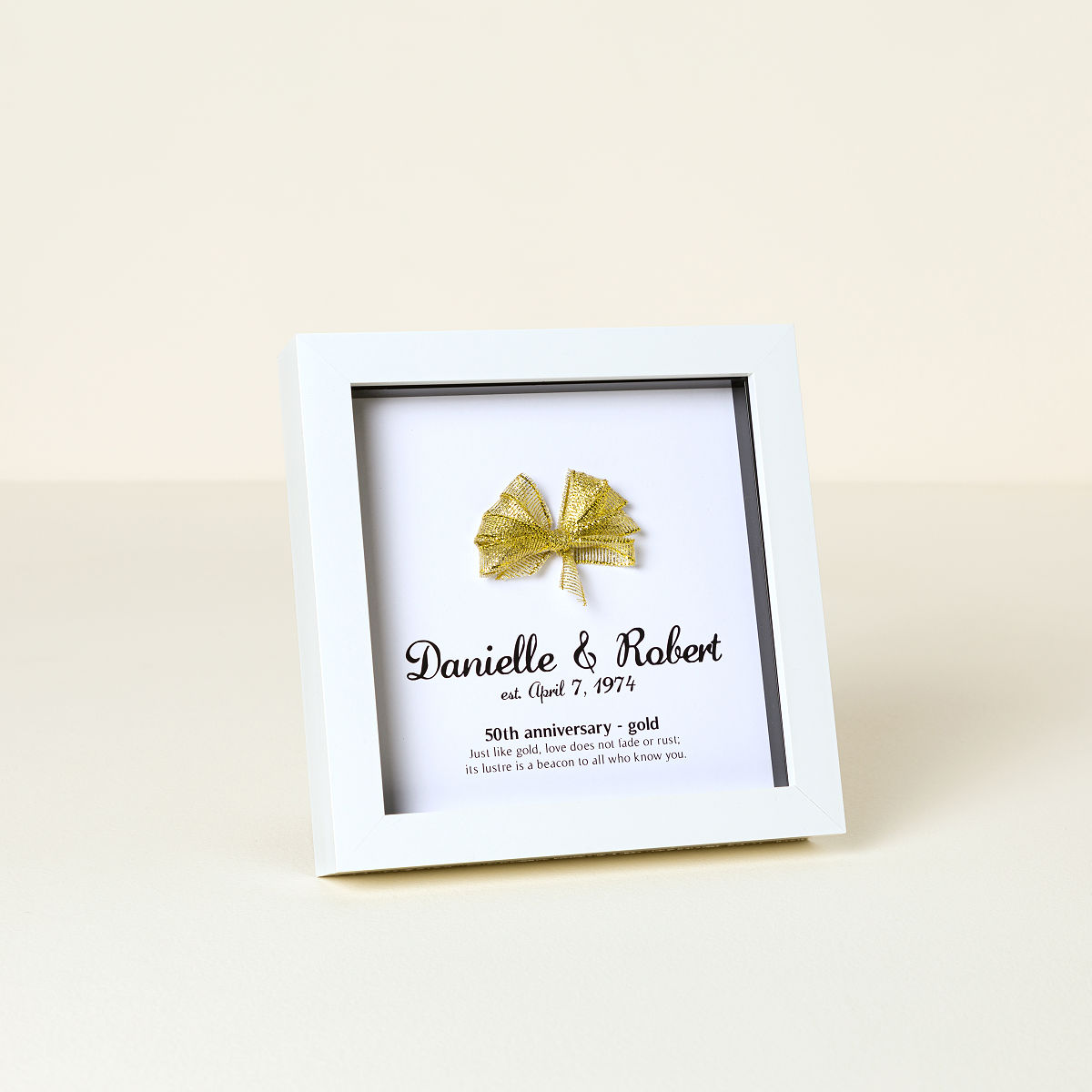 Personalized Anniversary Material Art - Year 50 - Gold