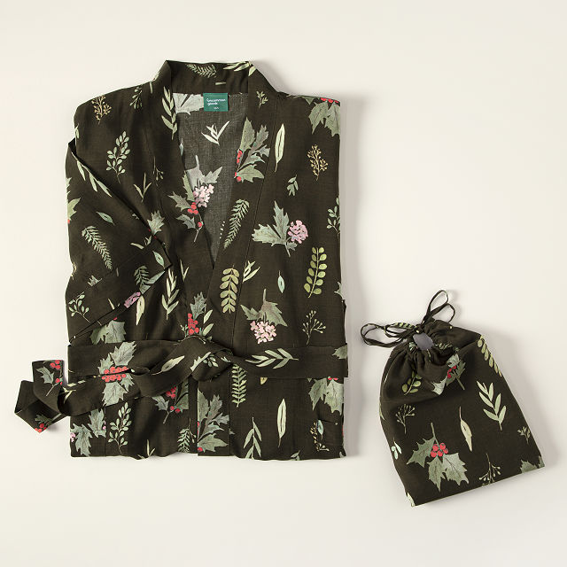 Uncommon Goods | December - M/L - Birth Month Flower Robe | Floral Robe ...