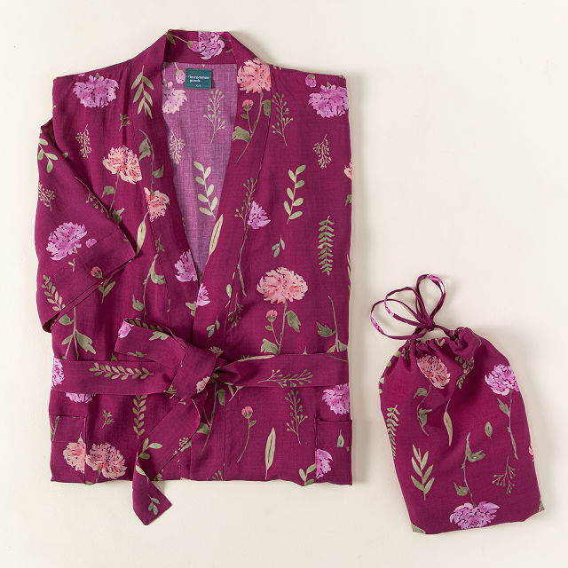 Uncommon Goods | November - M/L - Birth Month Flower Robe | Floral Robe ...
