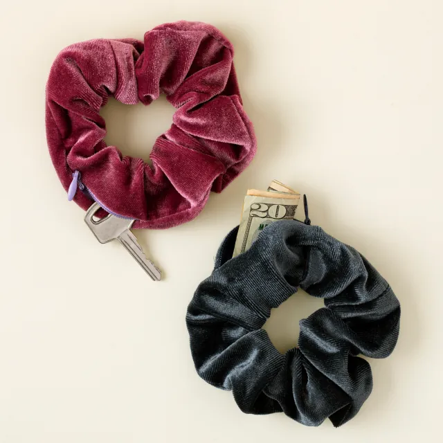 Hidden Pocket Scrunchies - Set of Two