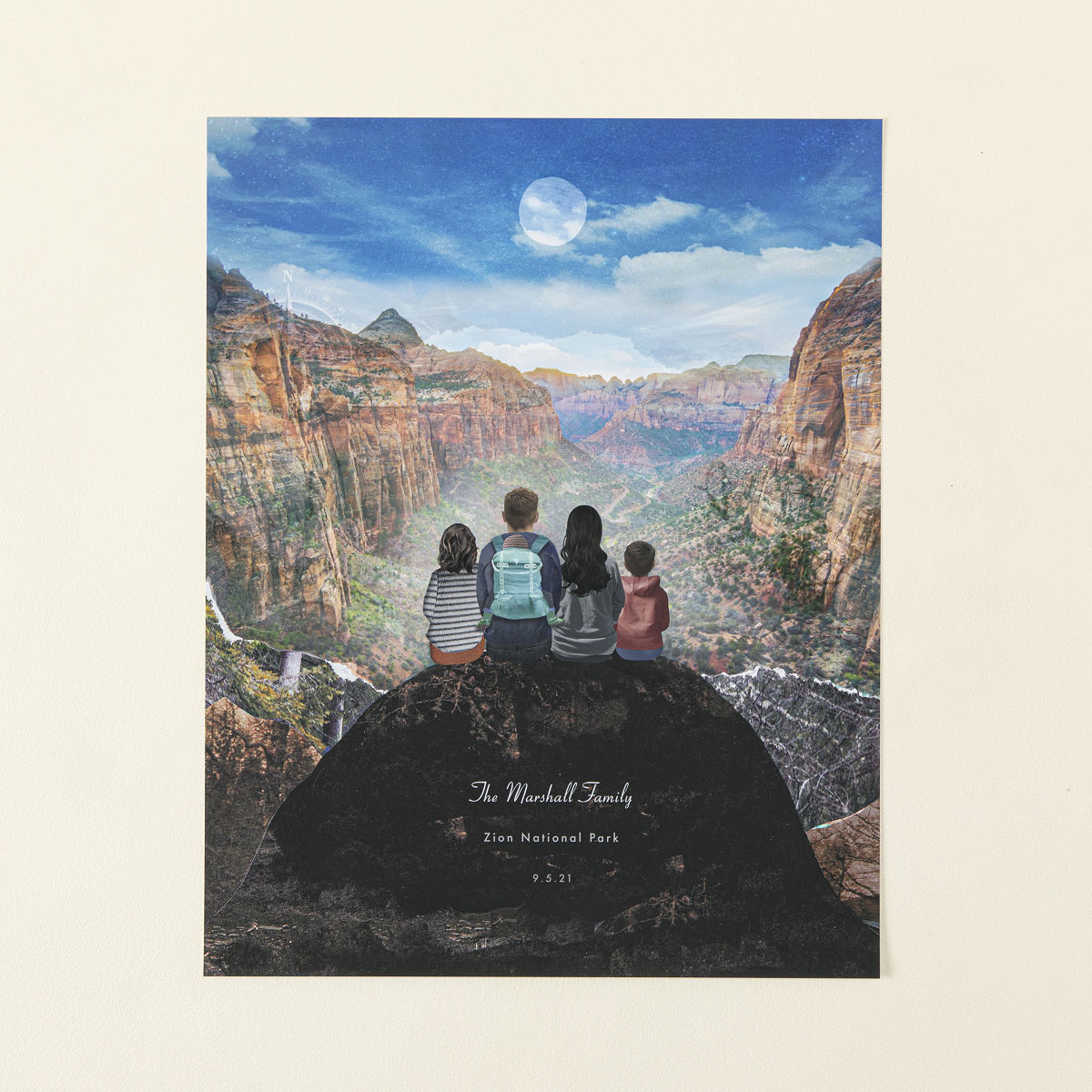 National Park Custom Collage Print - Unframed Print, 1-4 figures