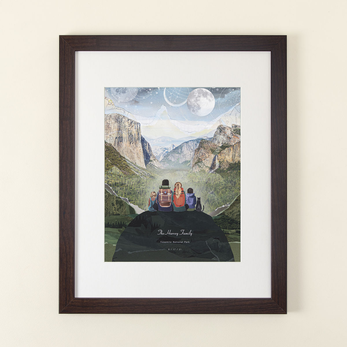 National Park Custom Collage Print - Framed, 1-4 figures