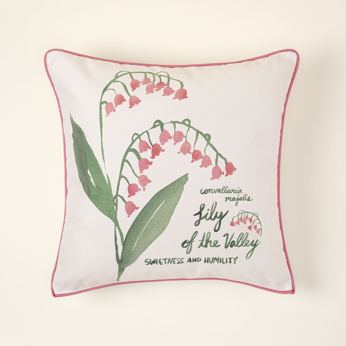 Birth Month Flower Pillow - May - Lily of the Valley