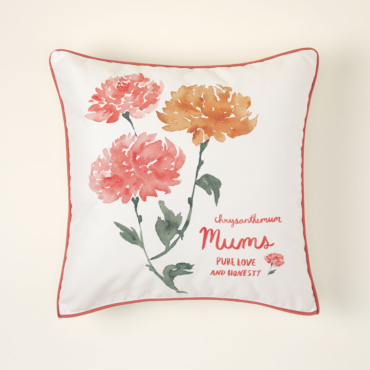 Birth Month Flower Pillow - November - Mums