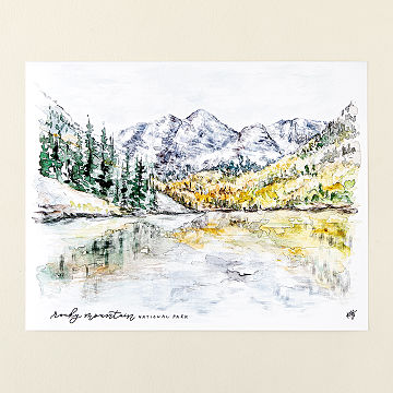 National Park Watercolor Art