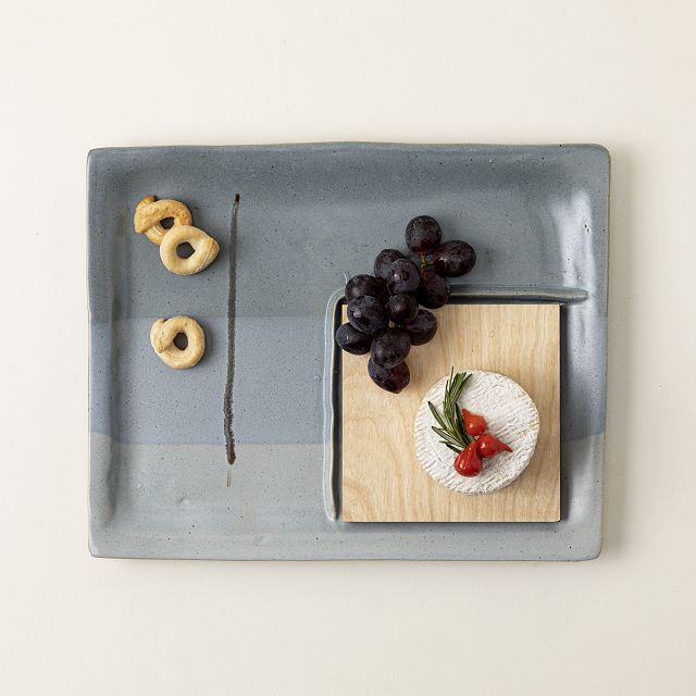 Ceramic Cheese & Crackers Tray Cheese Tray Goods