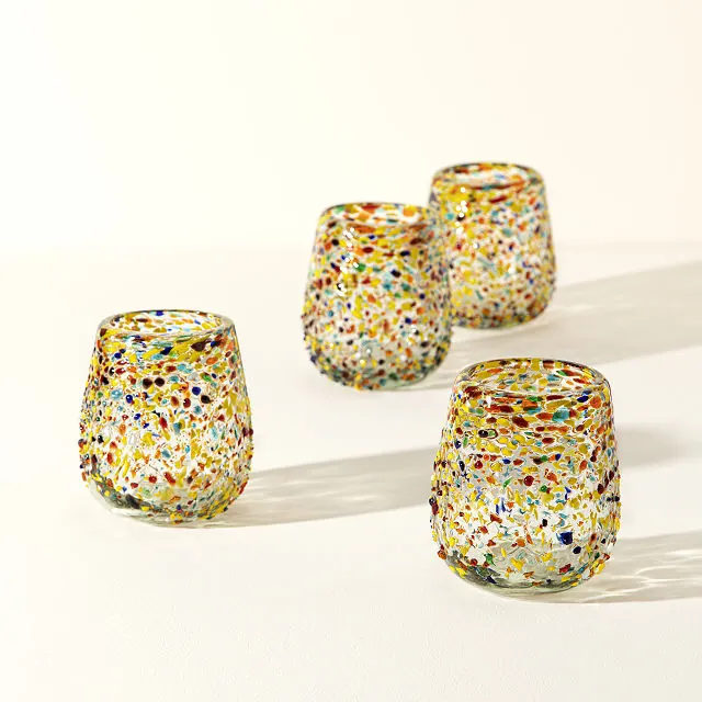 Fiesta Stemless Wine Glasses - Set of 4