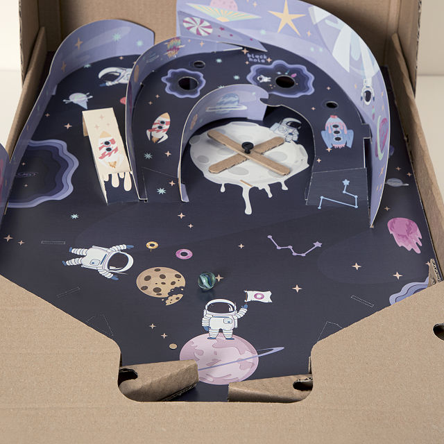 Space Travel DIY Cardboard Pinball Machine DIY Games Goods