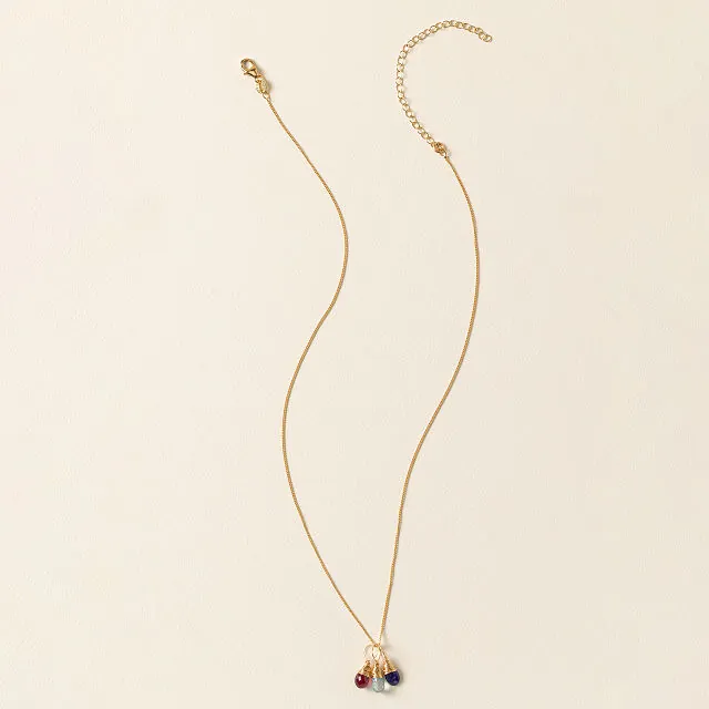 Uncommon Goods Gold Fill Personalized Birthstone Charm Necklace