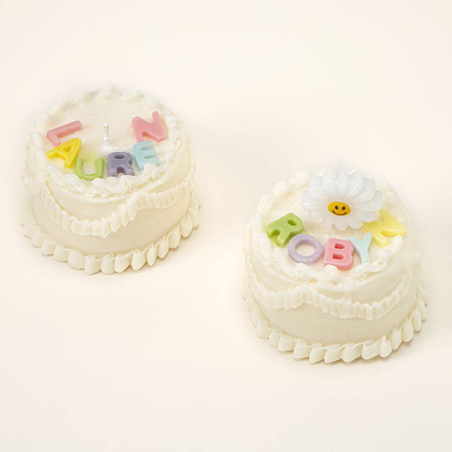 Personalized Birthday Cake Shaped Candle Gift Uncommon Goods