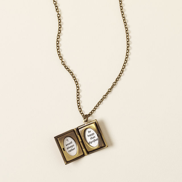 Literary Women Book Locket Necklace