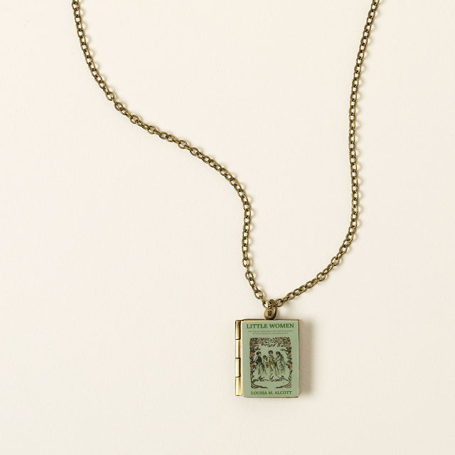 Literary Women Book Locket Necklace