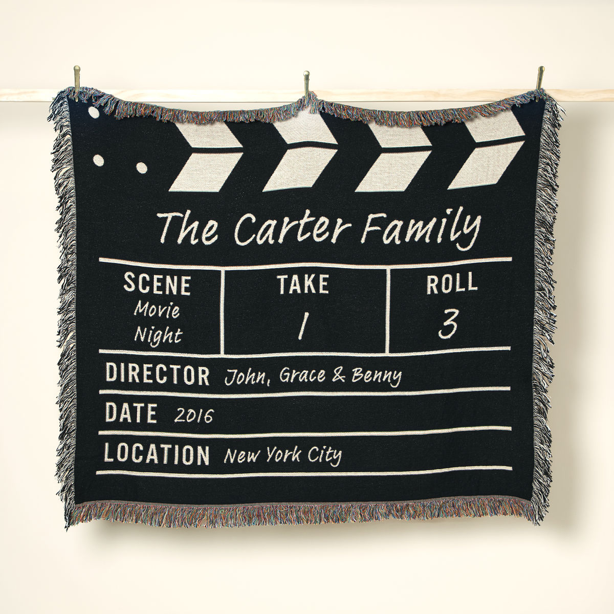 Personalized Family Movie Night Blanket Film Goods