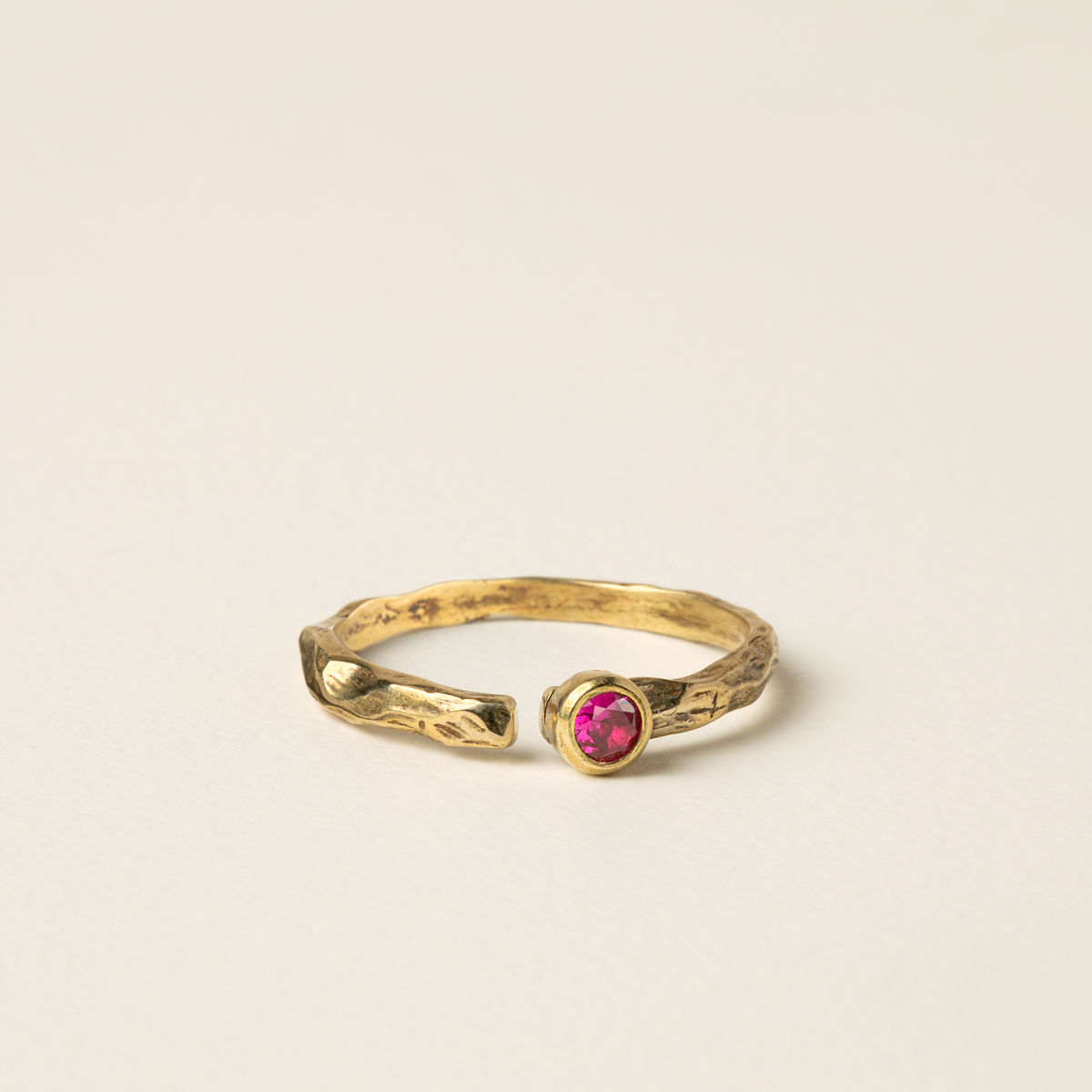 Birth Month Stacking Ring - July - Red