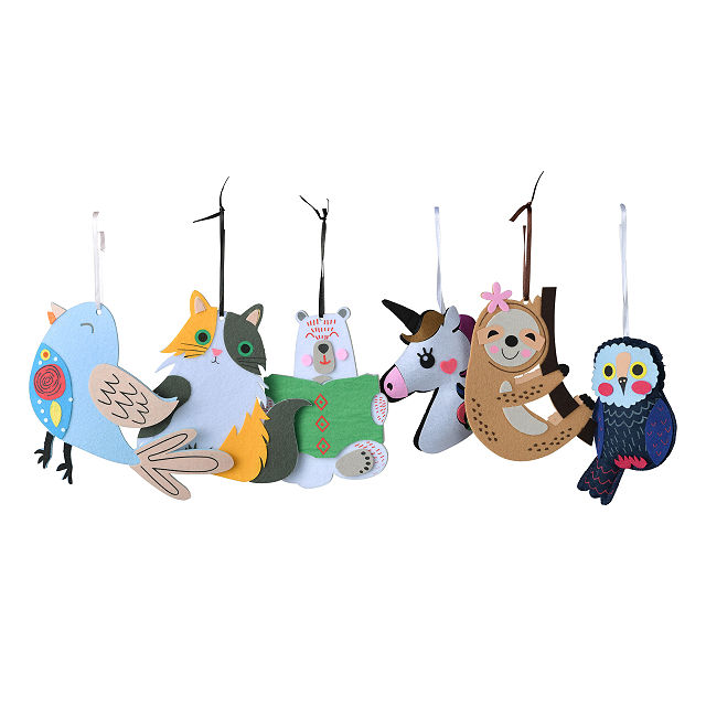 DIY Animal Felt Ornament Kit Crafts Goods