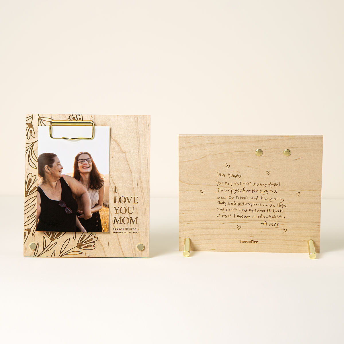 Personalized Note to Mom Picture Frame - Standard Front + Handwritten Message on Back