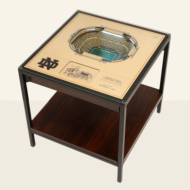 College Football Stadium Lights End Table