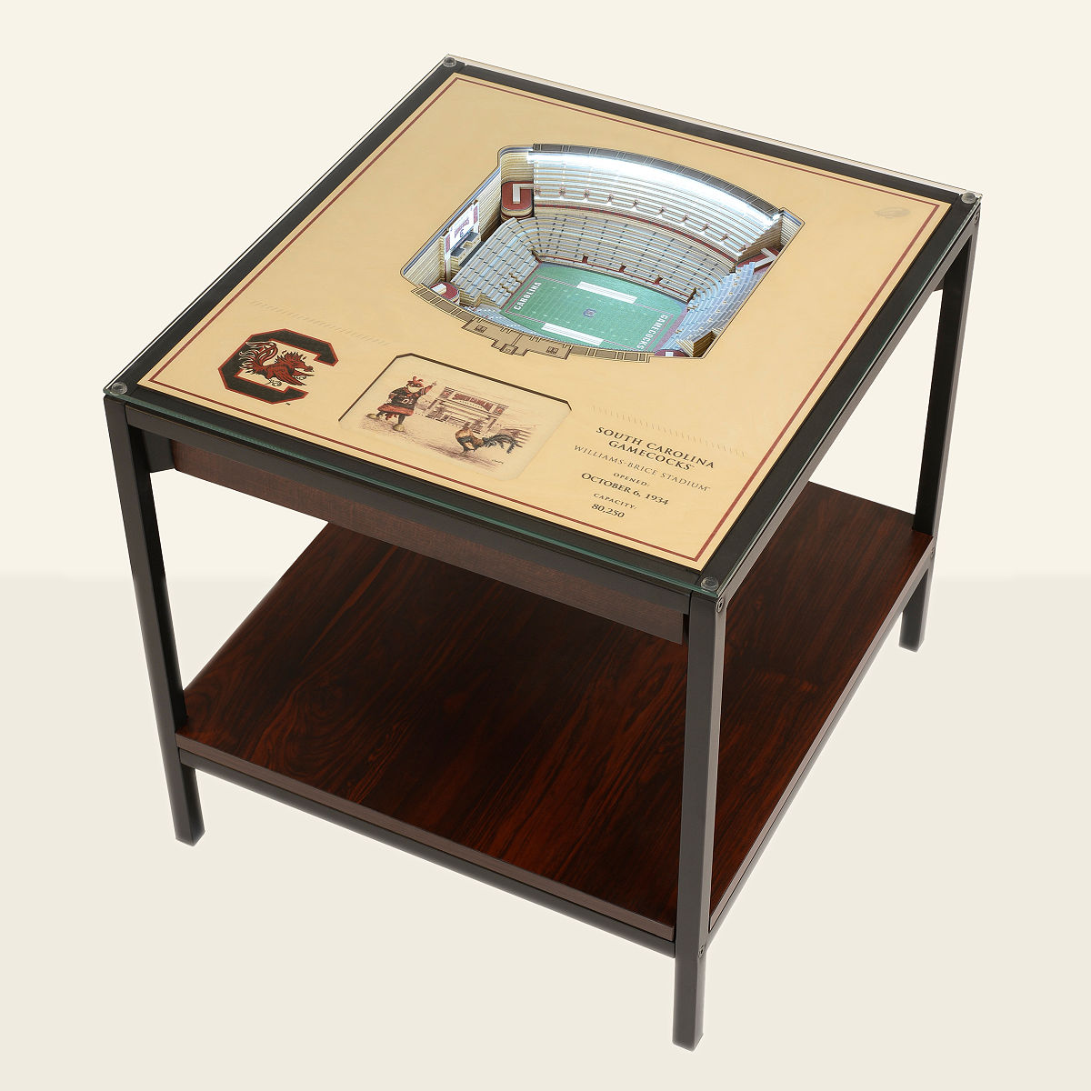 College Football Stadium Lights End Table - University of South Carolina