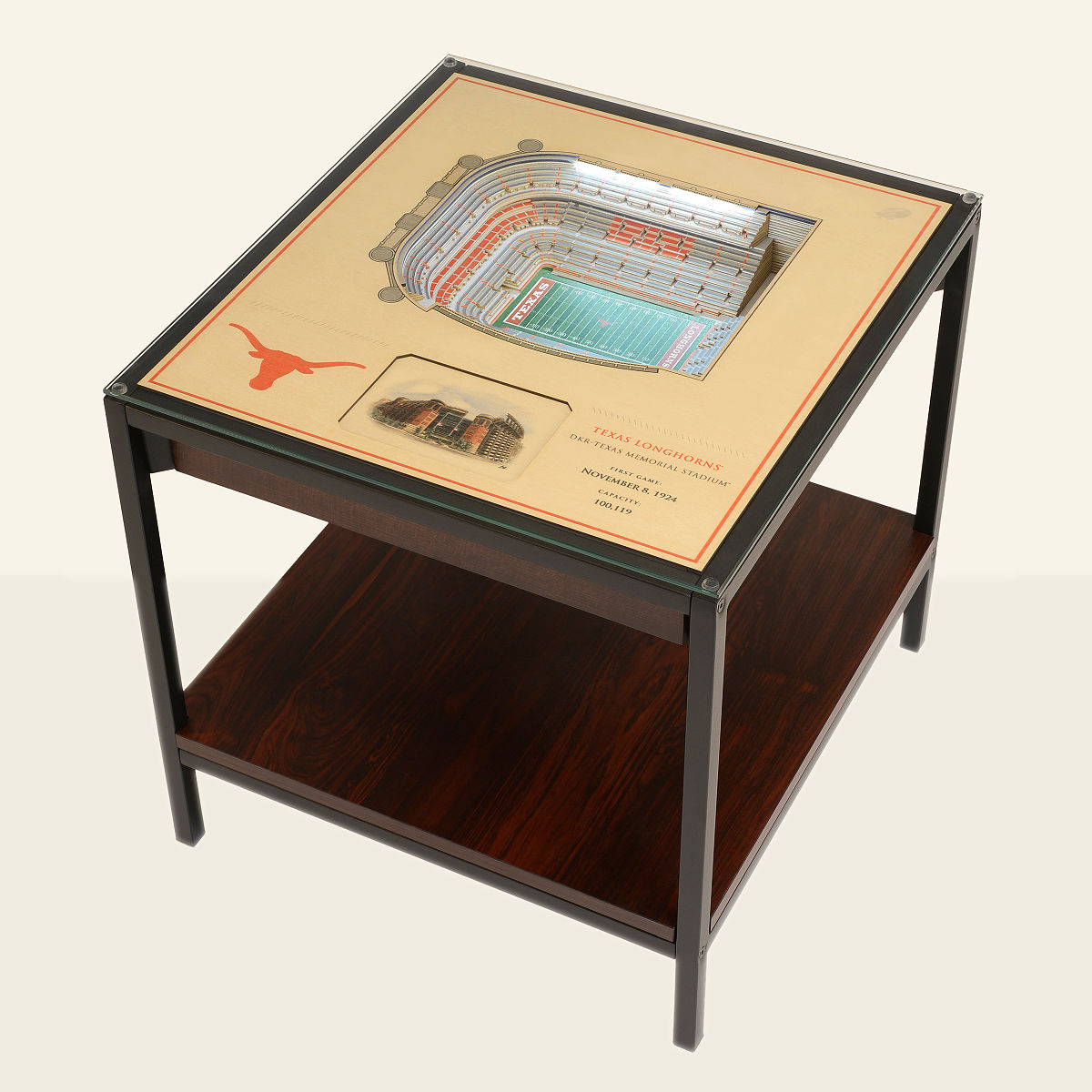 College Football Stadium Lights End Table - The University of Texas - Austin